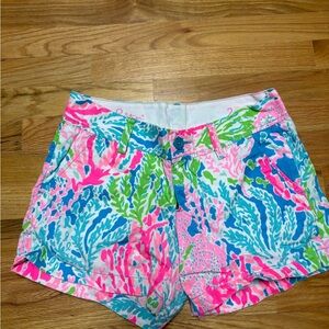 Lilly Pulitzer Women’s Printed Cotton Shorts - Pink Blue Green